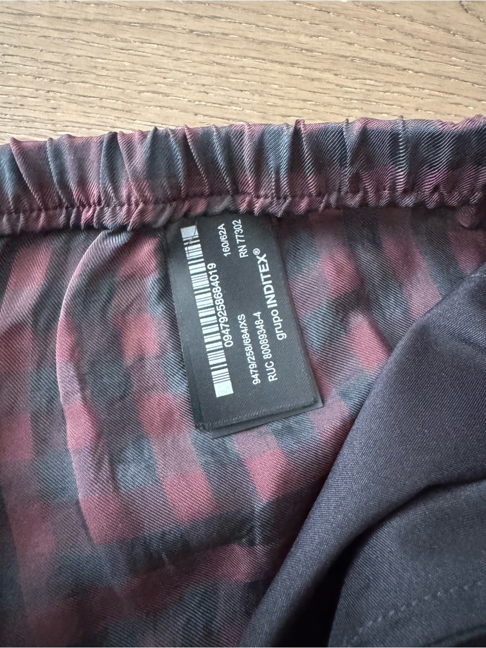 Zara Burgundy and Black Check Harem pants - Picture 4 of 6